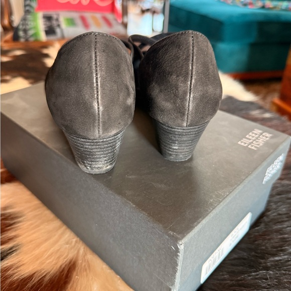 Eileen Fisher Black Heeled Shoes - Picture 4 of 6